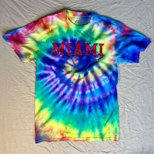 Miami University Bookstore Colorful Tie Dye T-Shirt Size Small